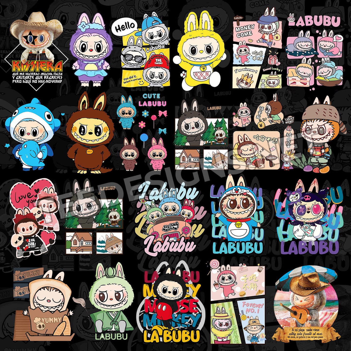 100 Labubu Designs PNG
