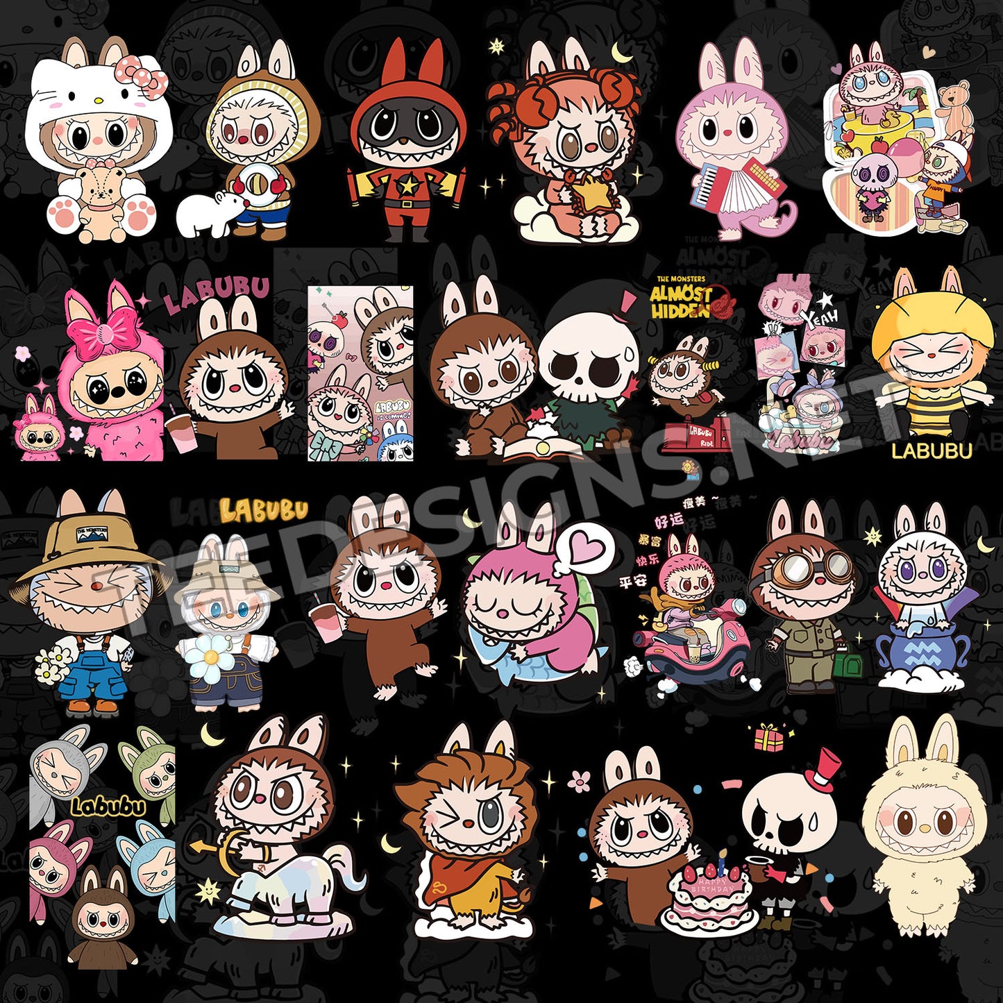 100 Labubu Designs PNG