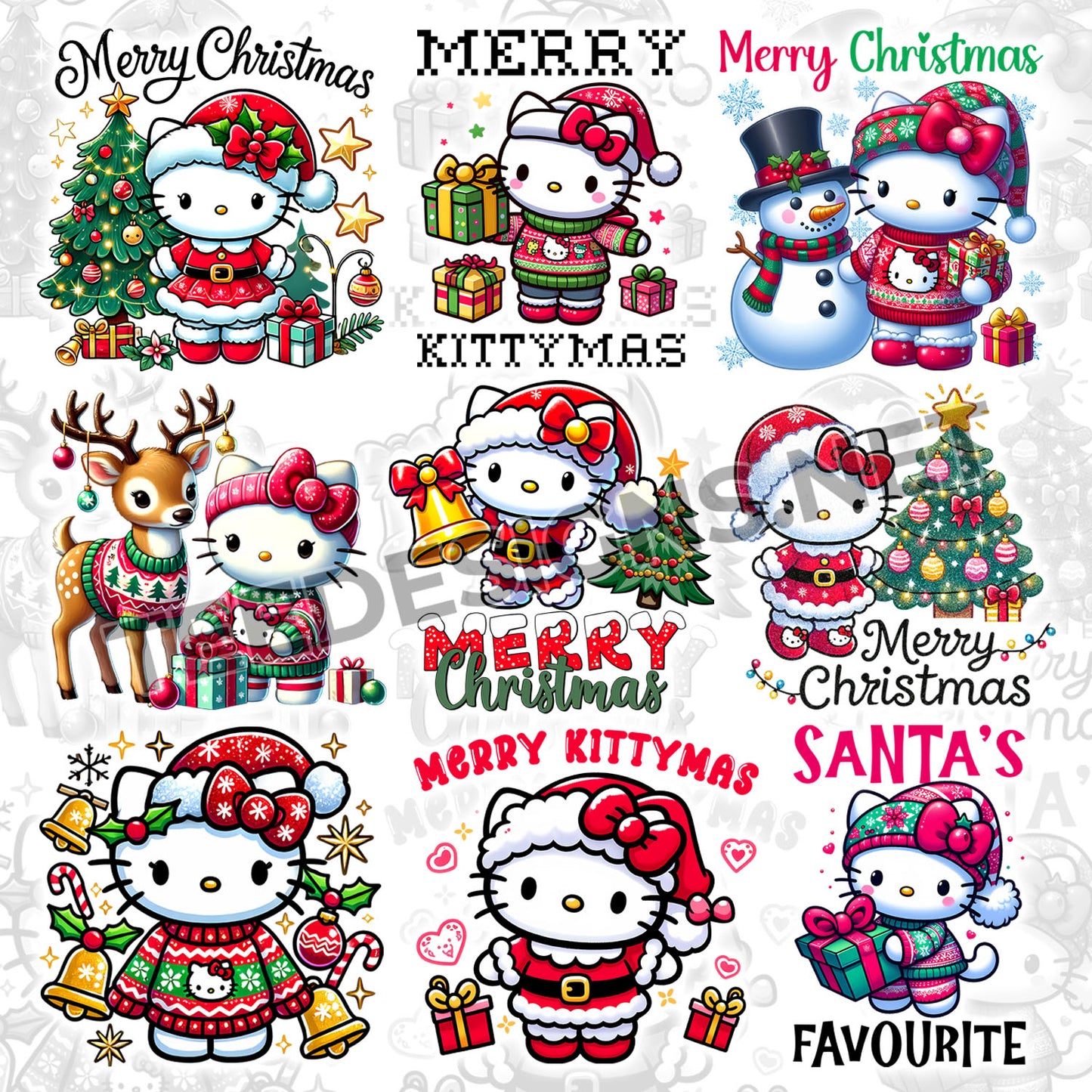 10 Hello Kitty Christmas Designs PNG