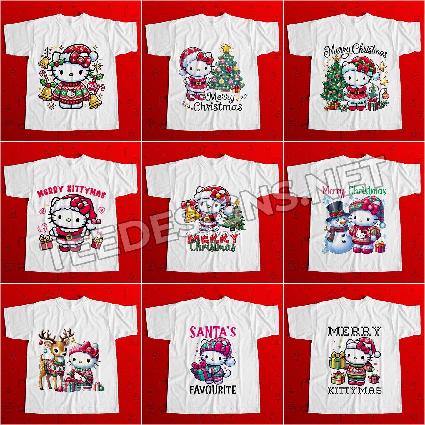 10 Hello Kitty Christmas Designs PNG