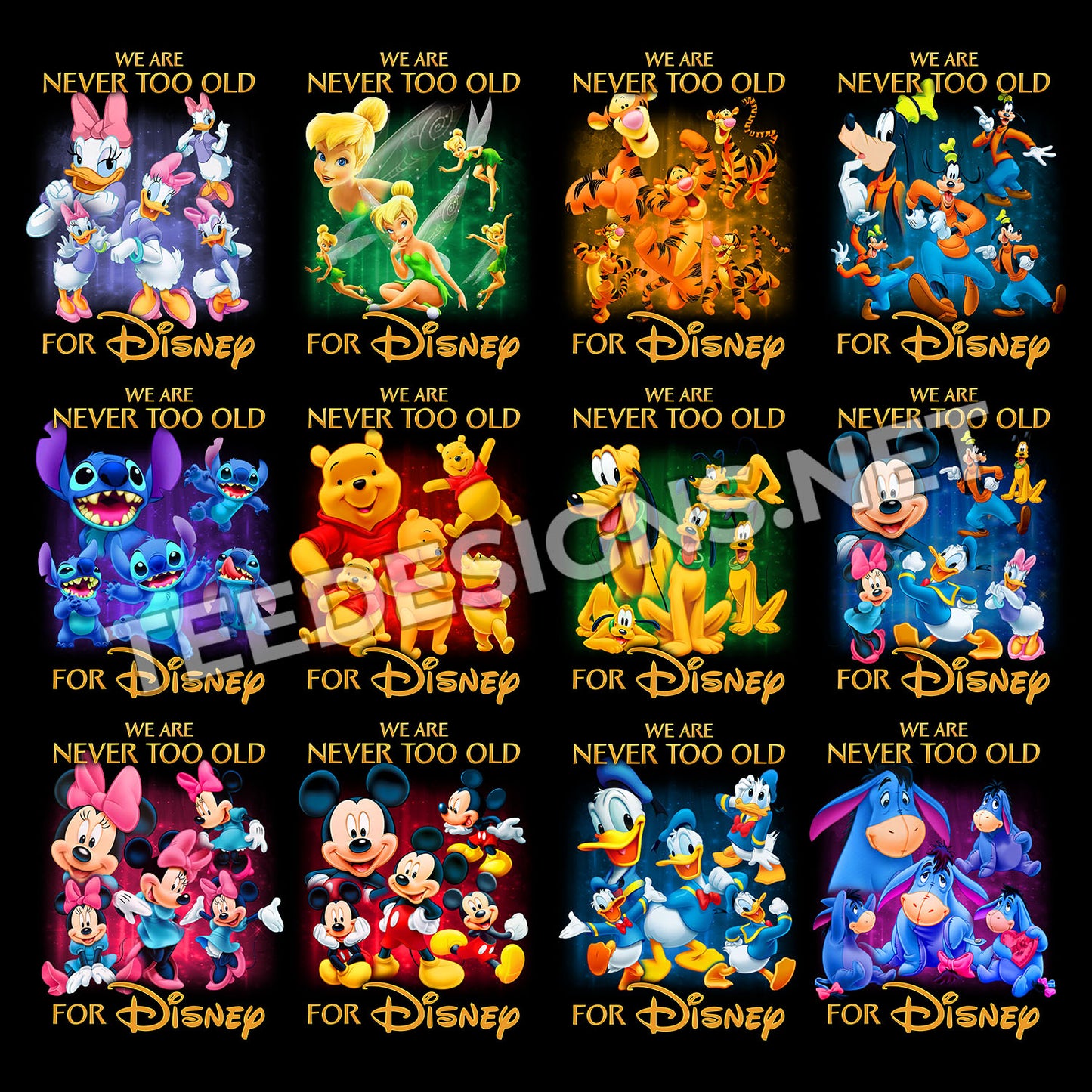 14 Disney Cartoon Designs PNG