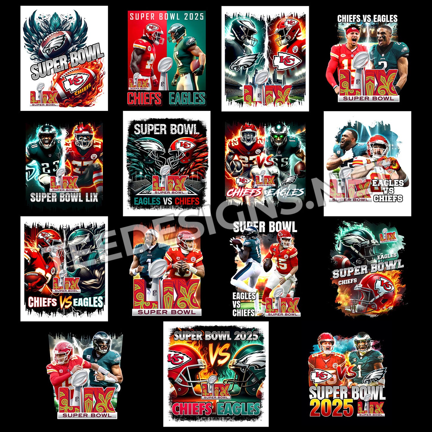 15 Super Bowl 2025 Designs PNG