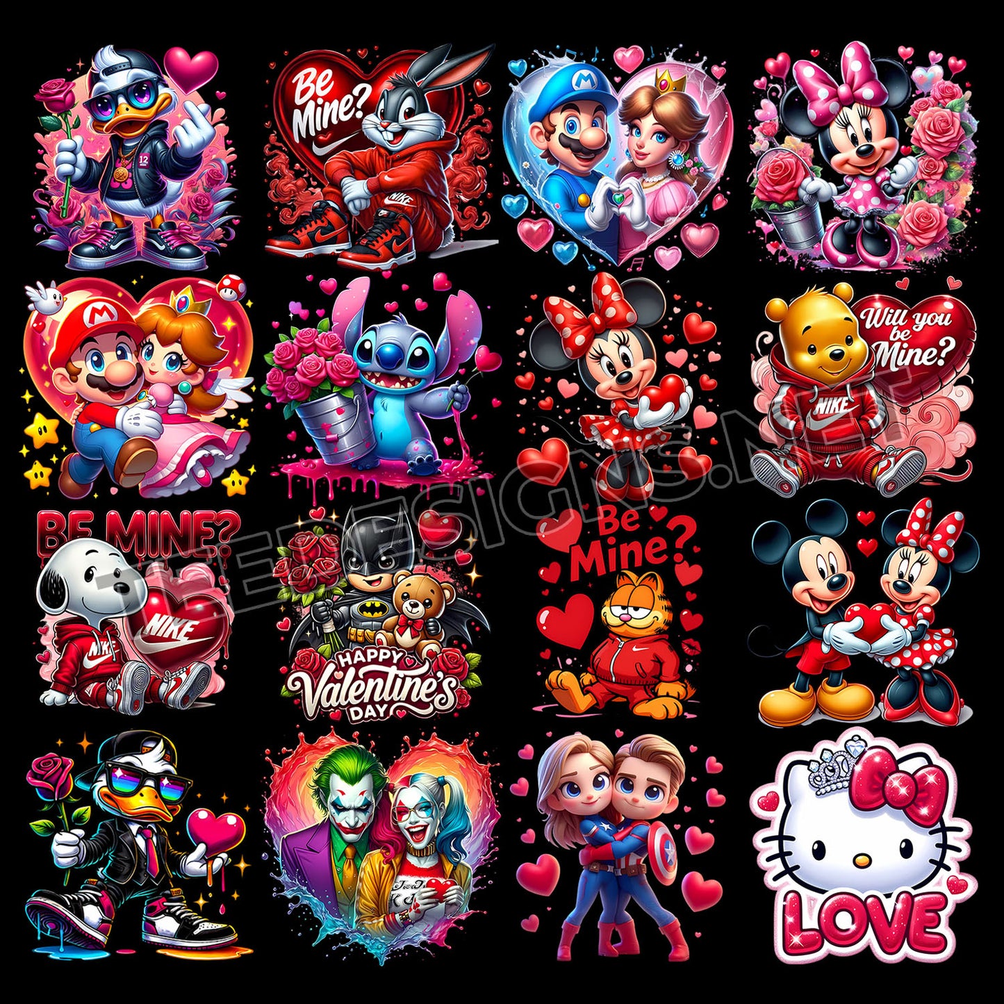20 Cartoon Valentine's Day Designs PNG
