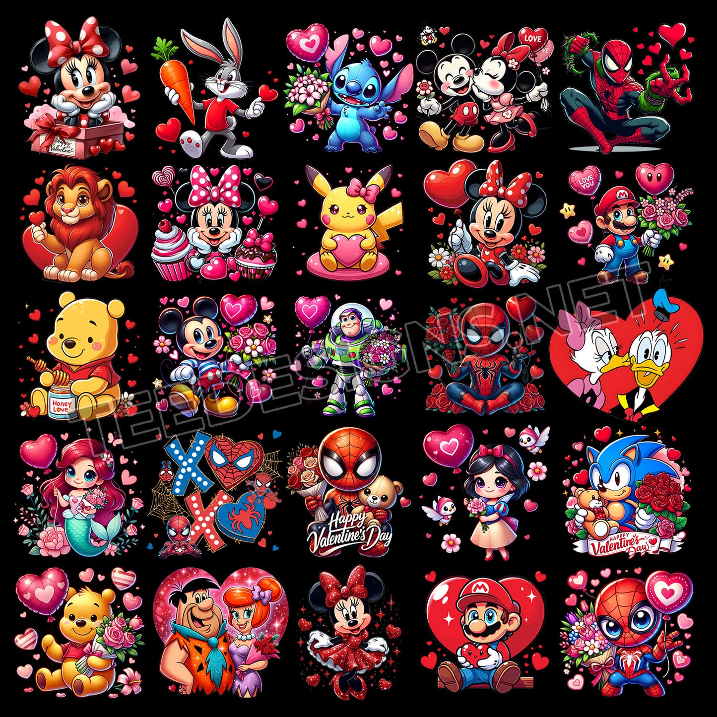 25 Cute Cartoon Valentine's Day Designs PNG