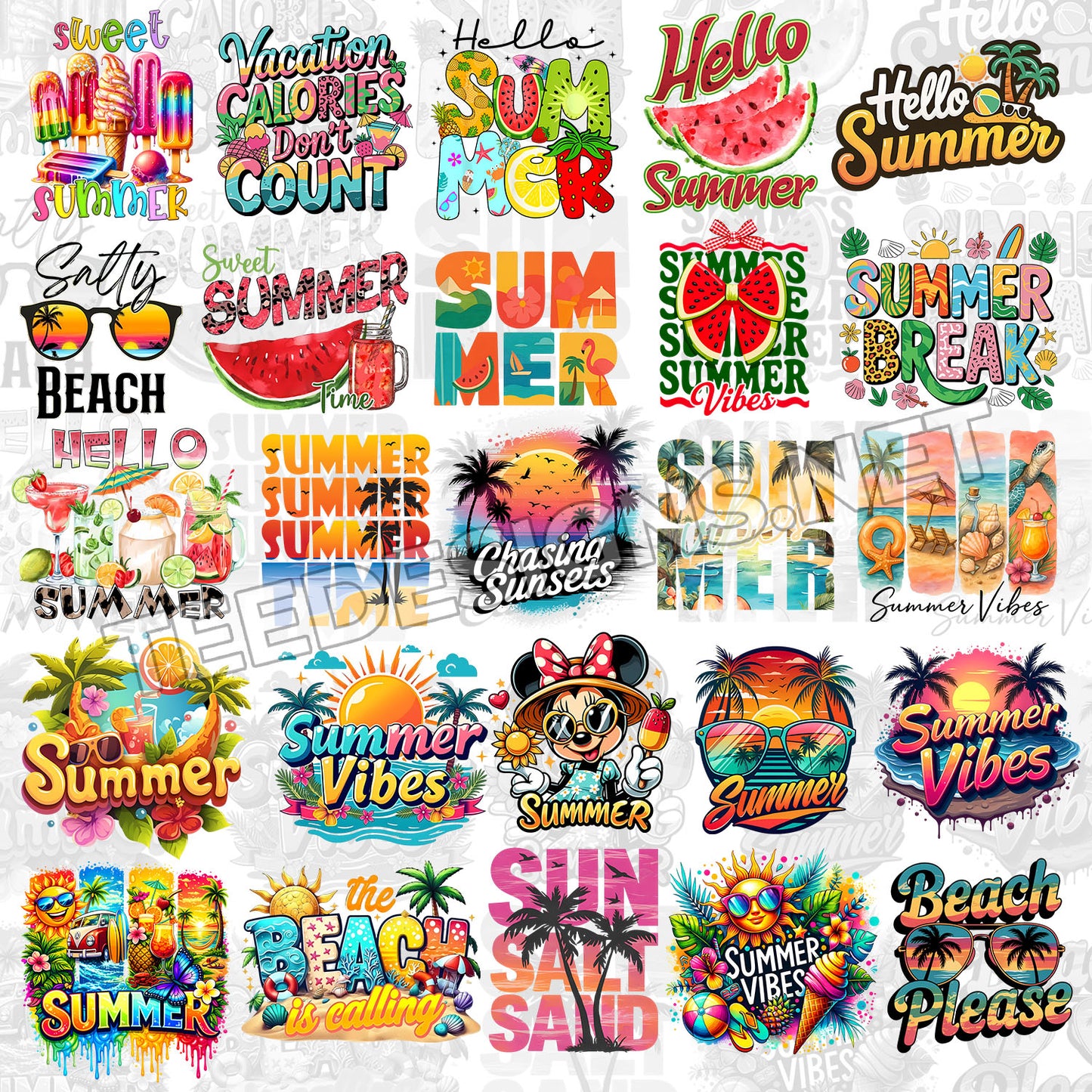 25 Summer Designs PNG