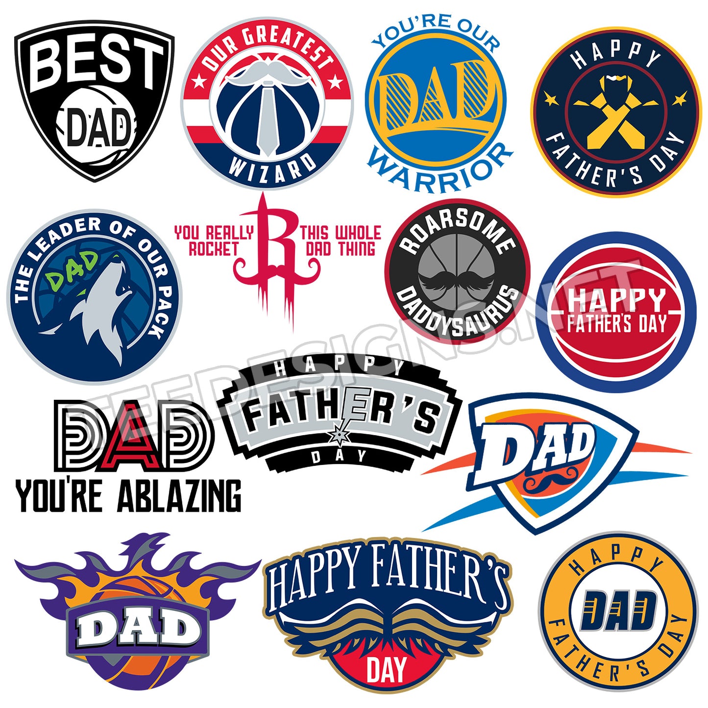 30 Father's Day NBA Designs PNG