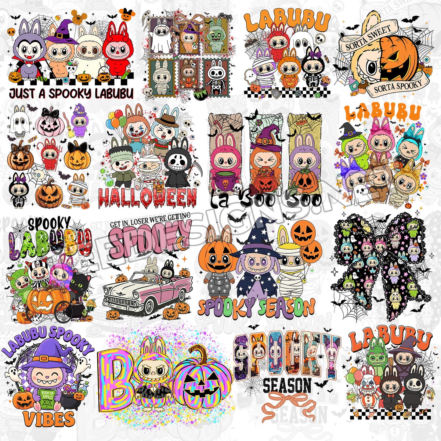 30 Labubu Halloween Designs PNG