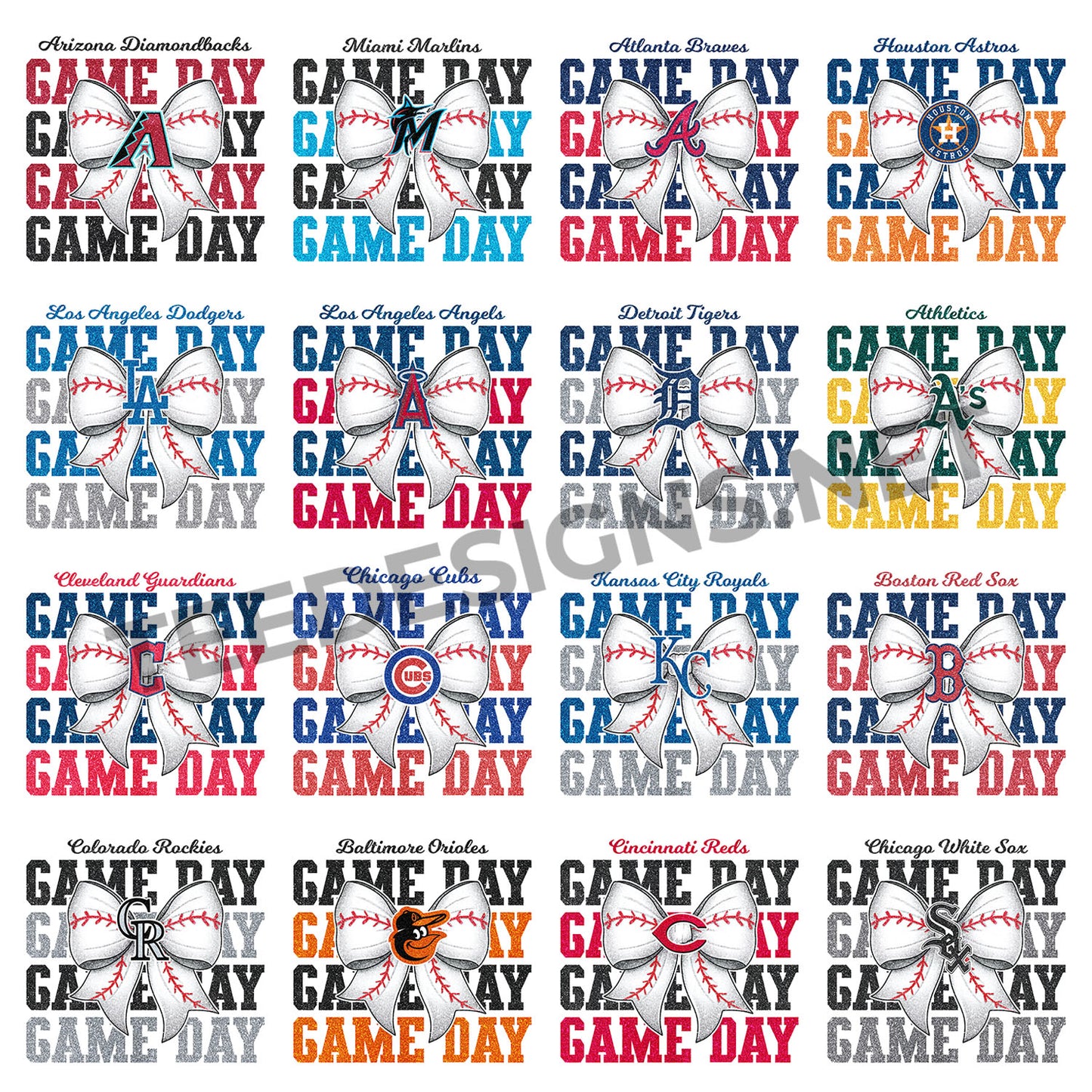 30 MLB Game Day Designs PNG