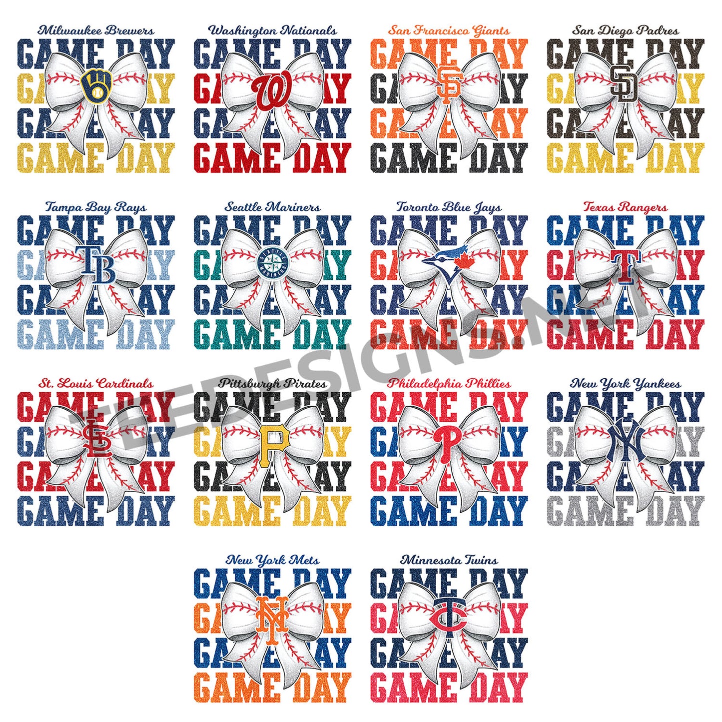 30 MLB Game Day Designs PNG