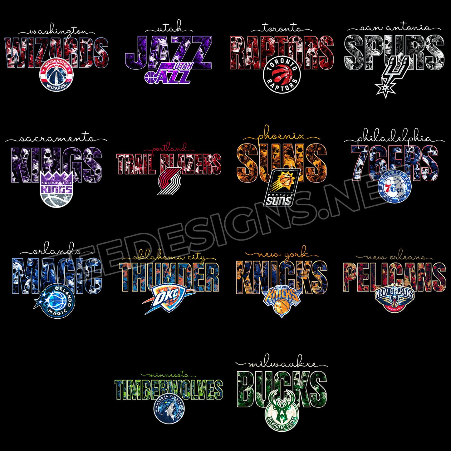 30 Skull Theme NBA Designs PNG