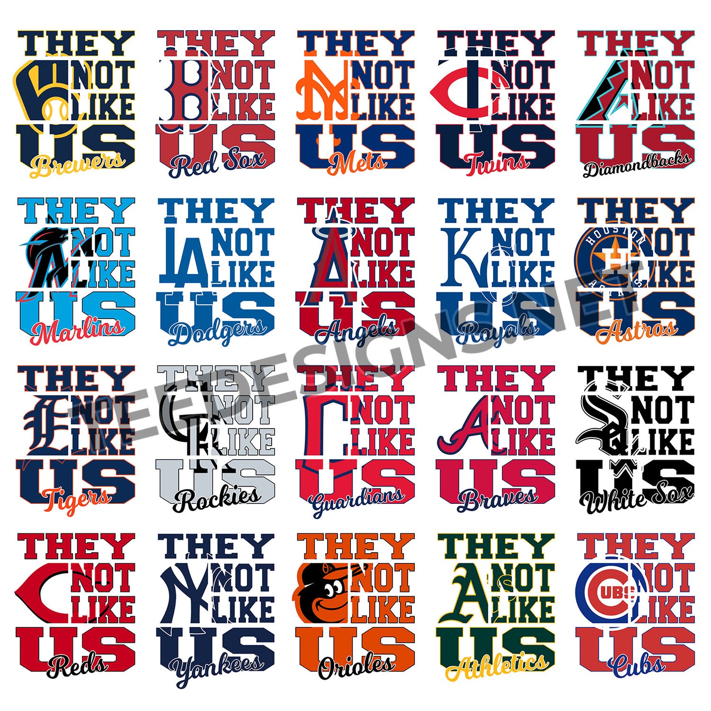 30 They Not Like Us MLB Designs PNG