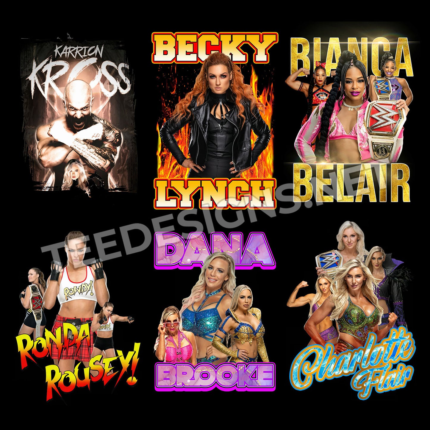 30 WWE Wrestlers Designs PNG