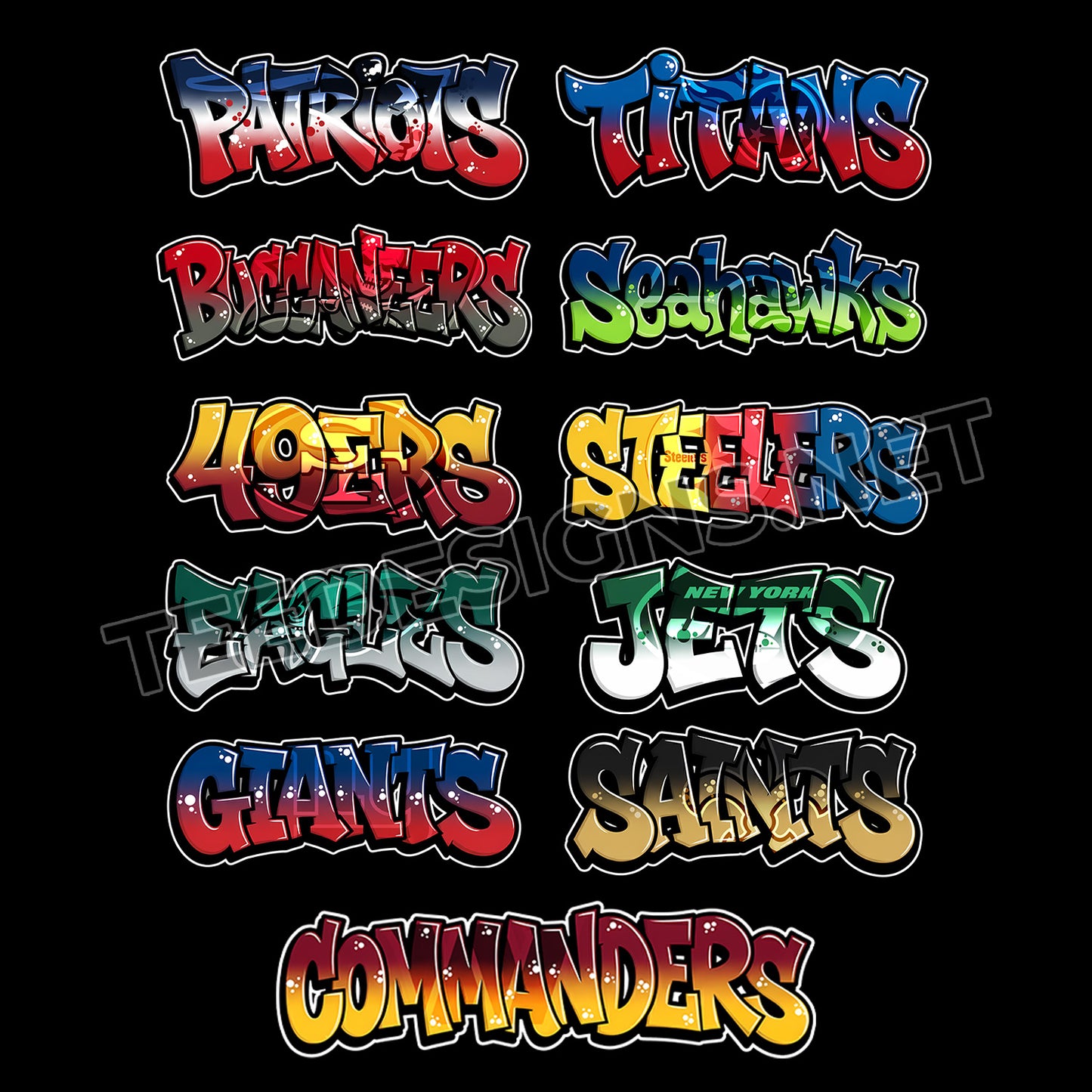 32 Graffiti With Logo NFL Designs PNG