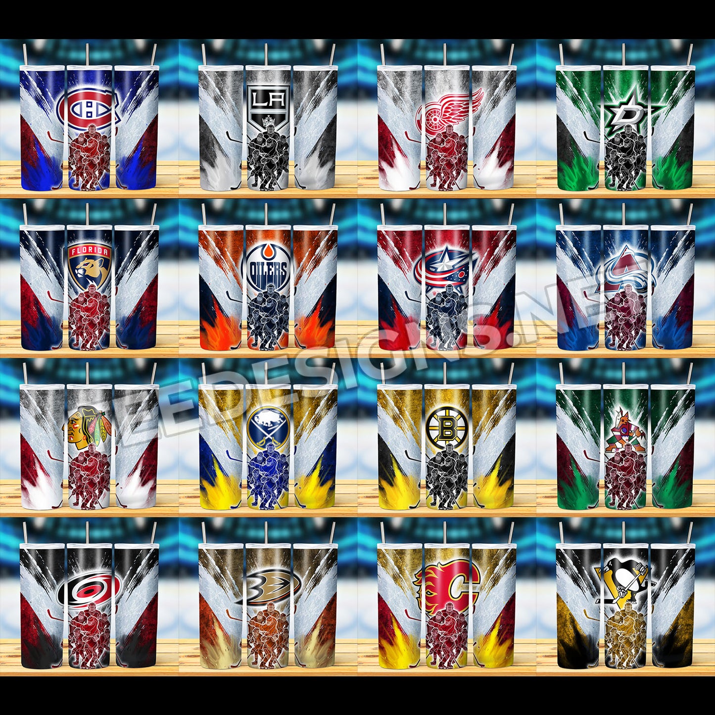 32 NHL Tumbler Designs