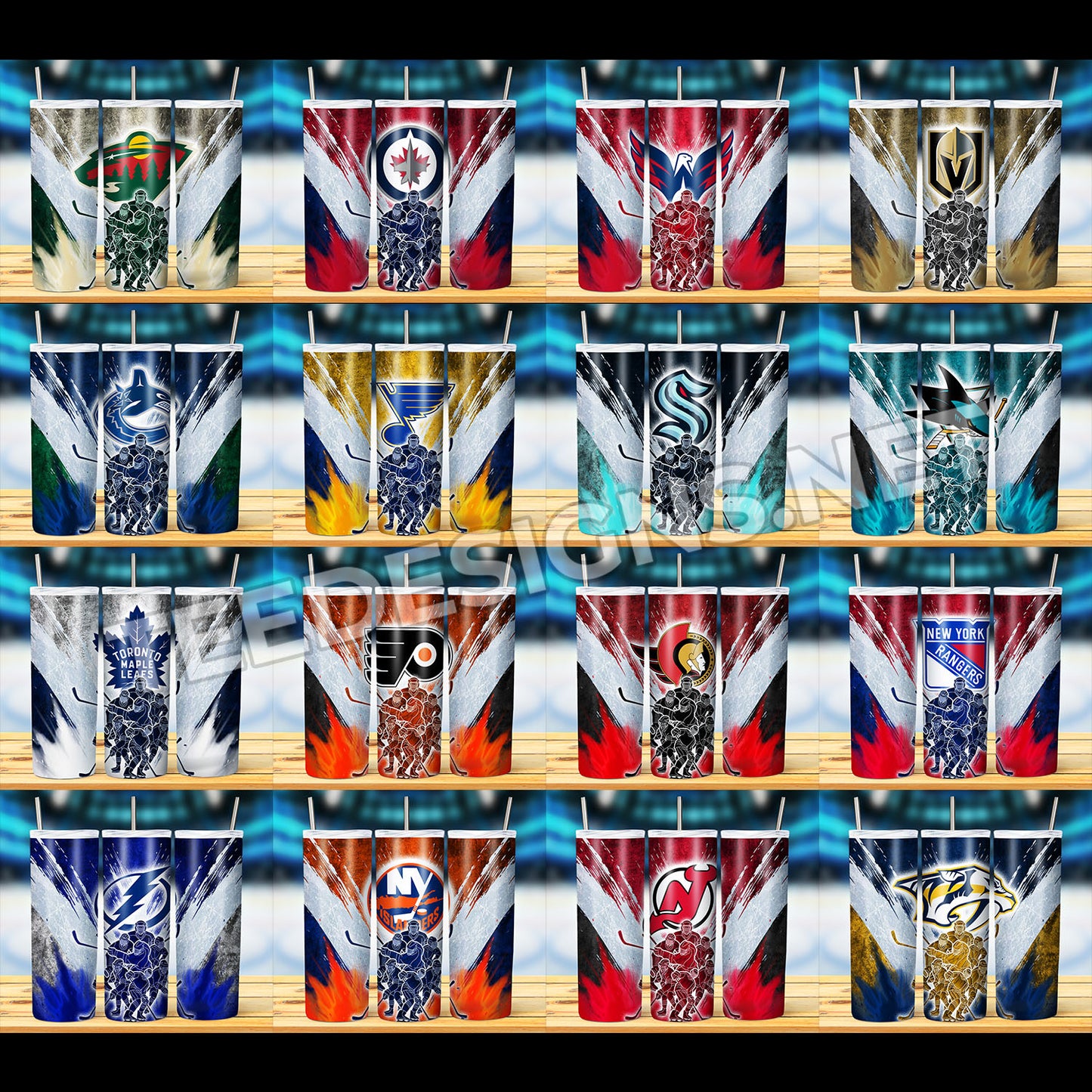 32 NHL Tumbler Designs