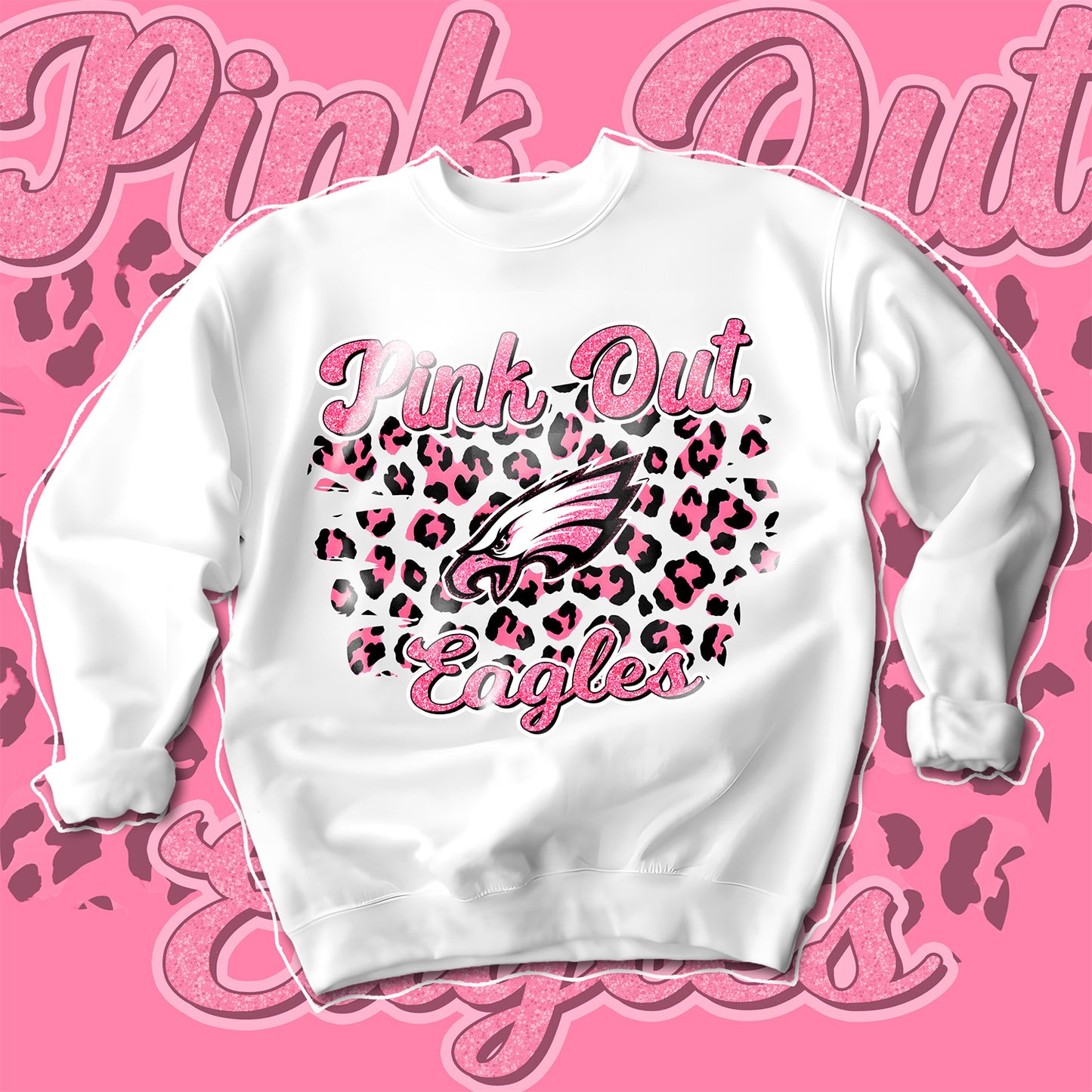 32 Pink Out Leopard Style NFL Designs PNG
