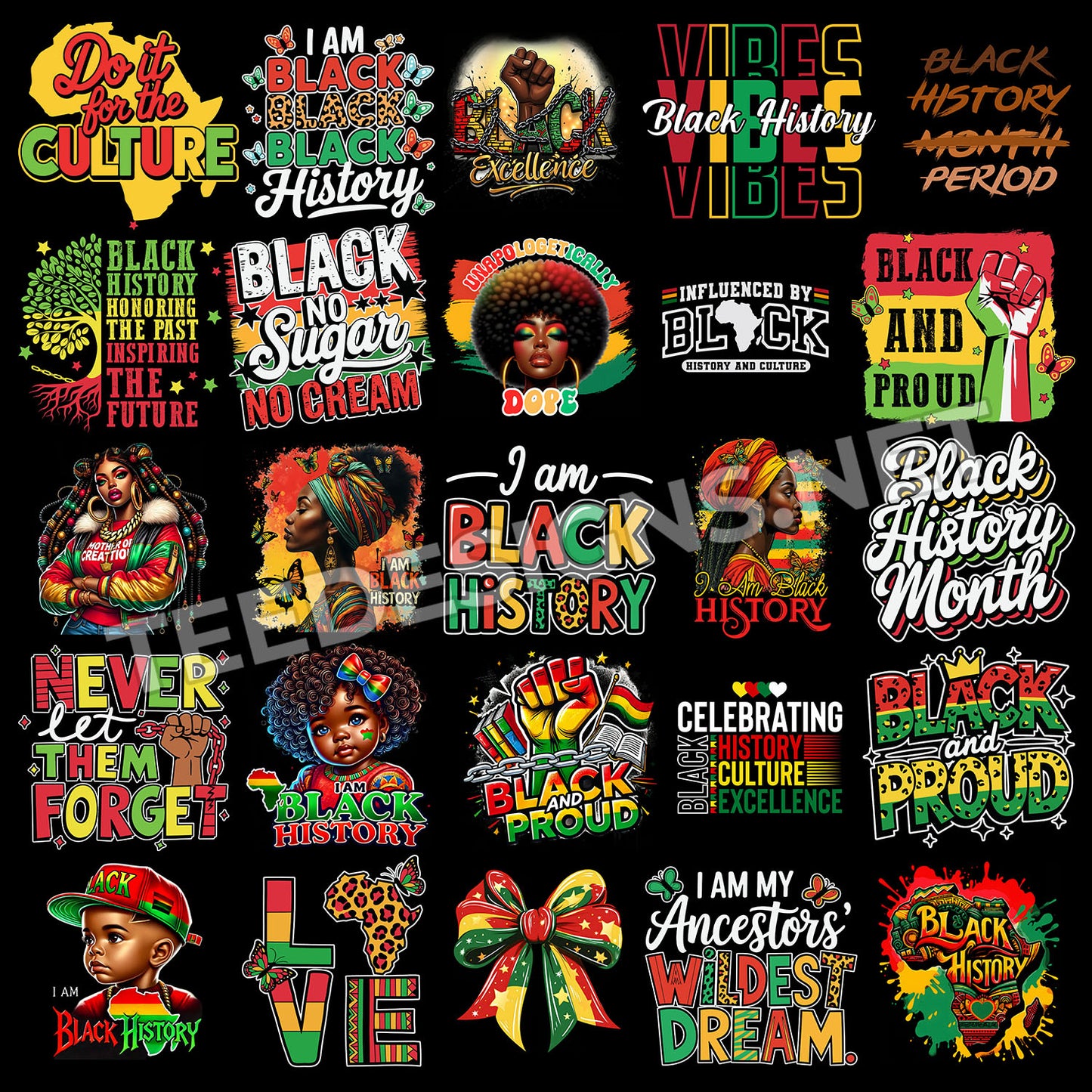 40 Black History Month Designs PNG
