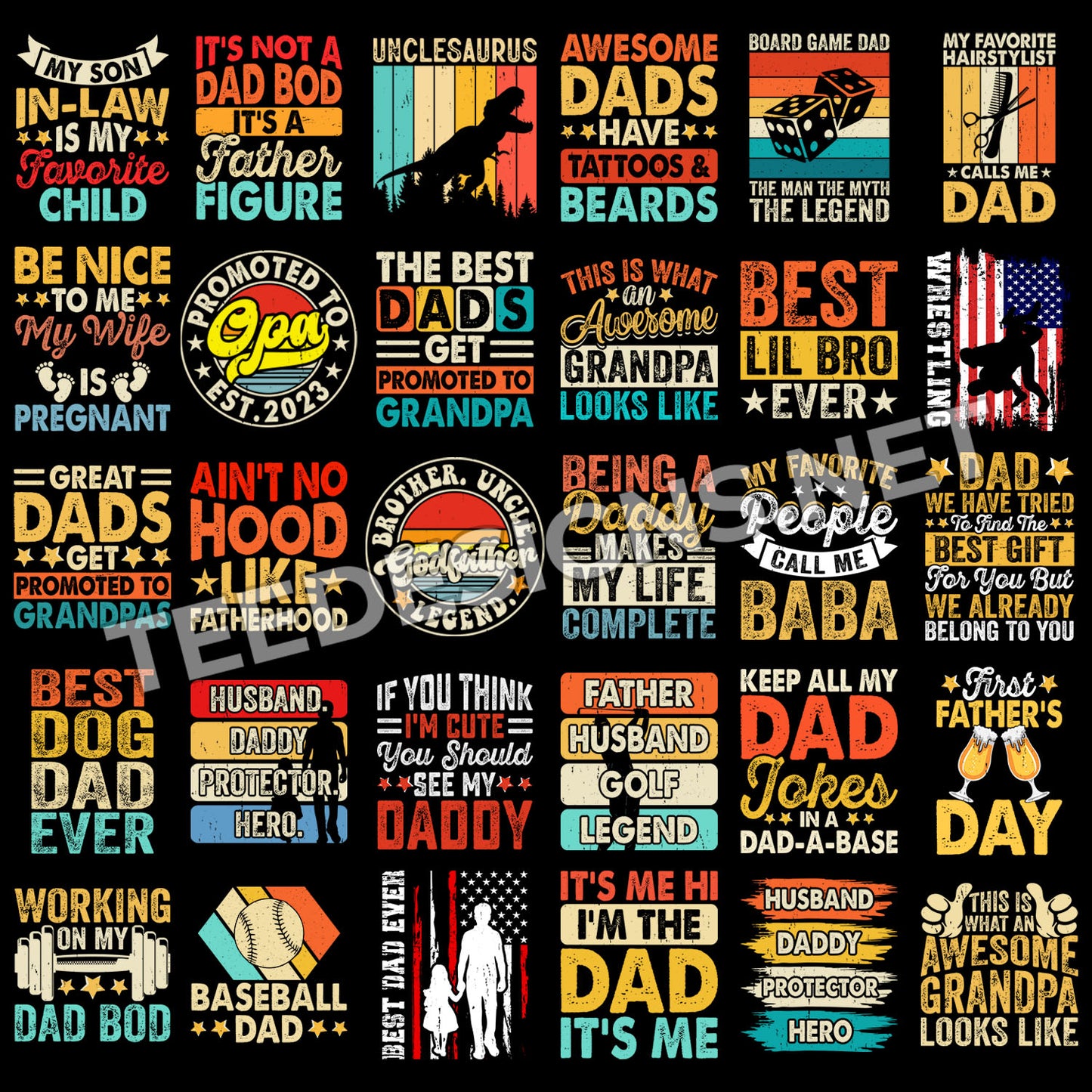 50 Funny Father's Day Designs PNG
