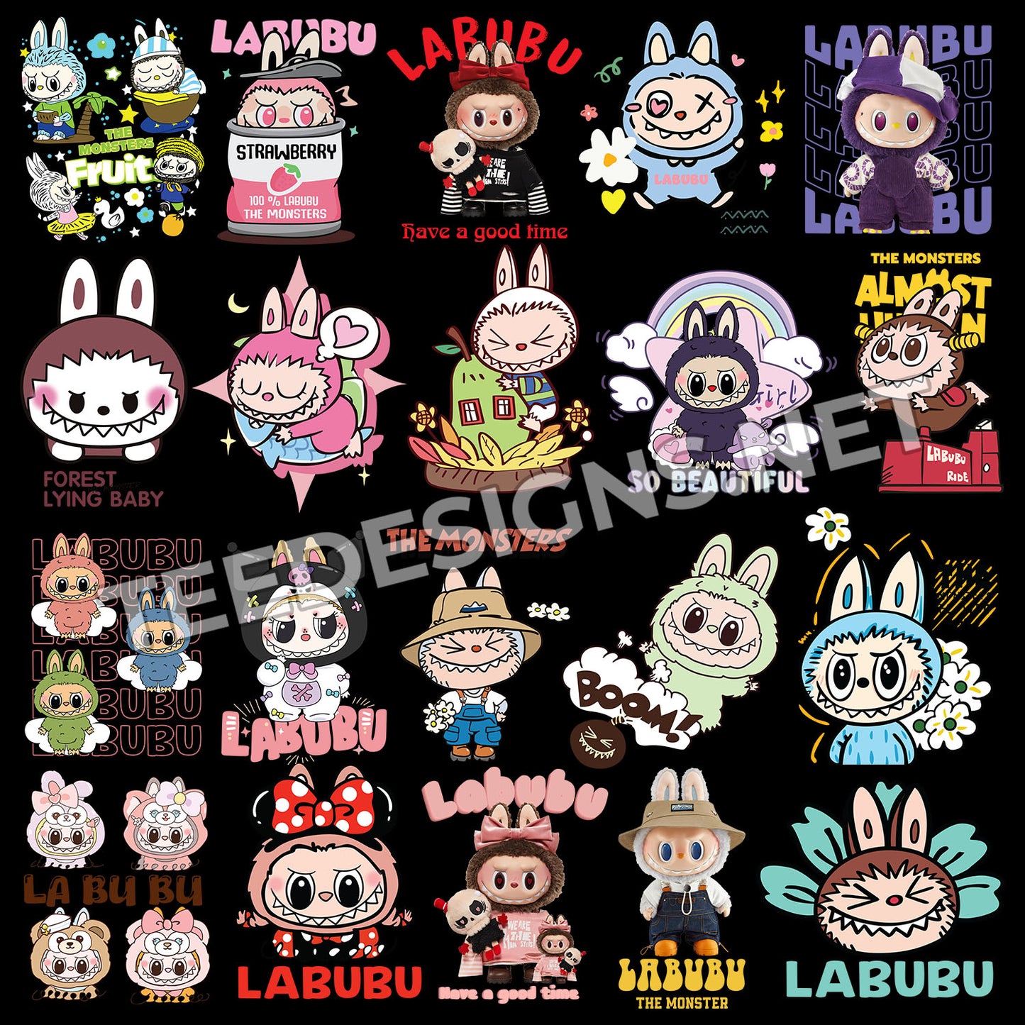 60 Labubu Designs PNG