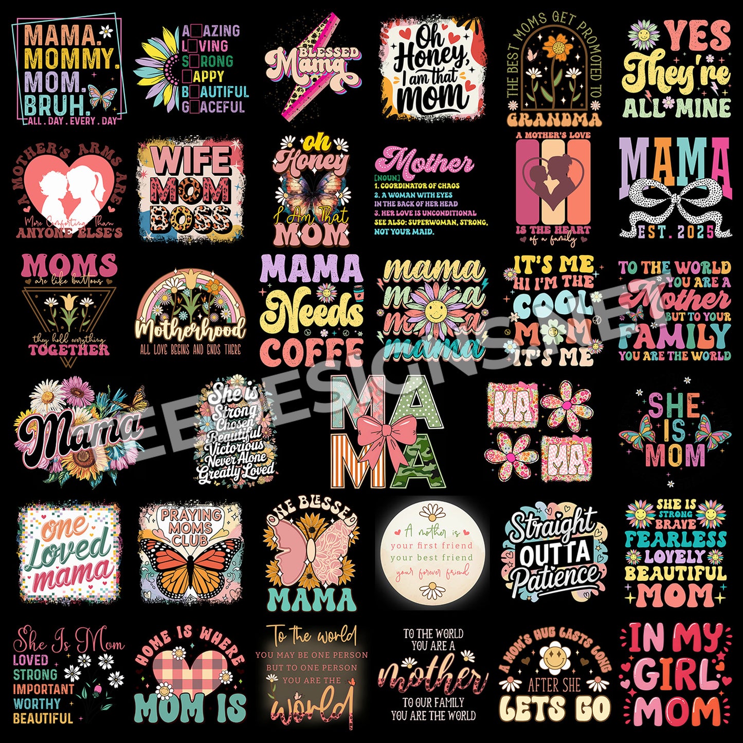 100 Mother's Day Designs PNG