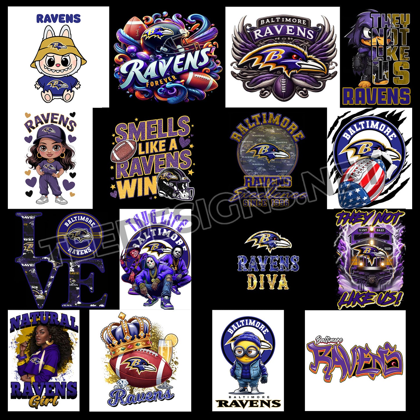 16 Baltimore Ravens Designs PNG