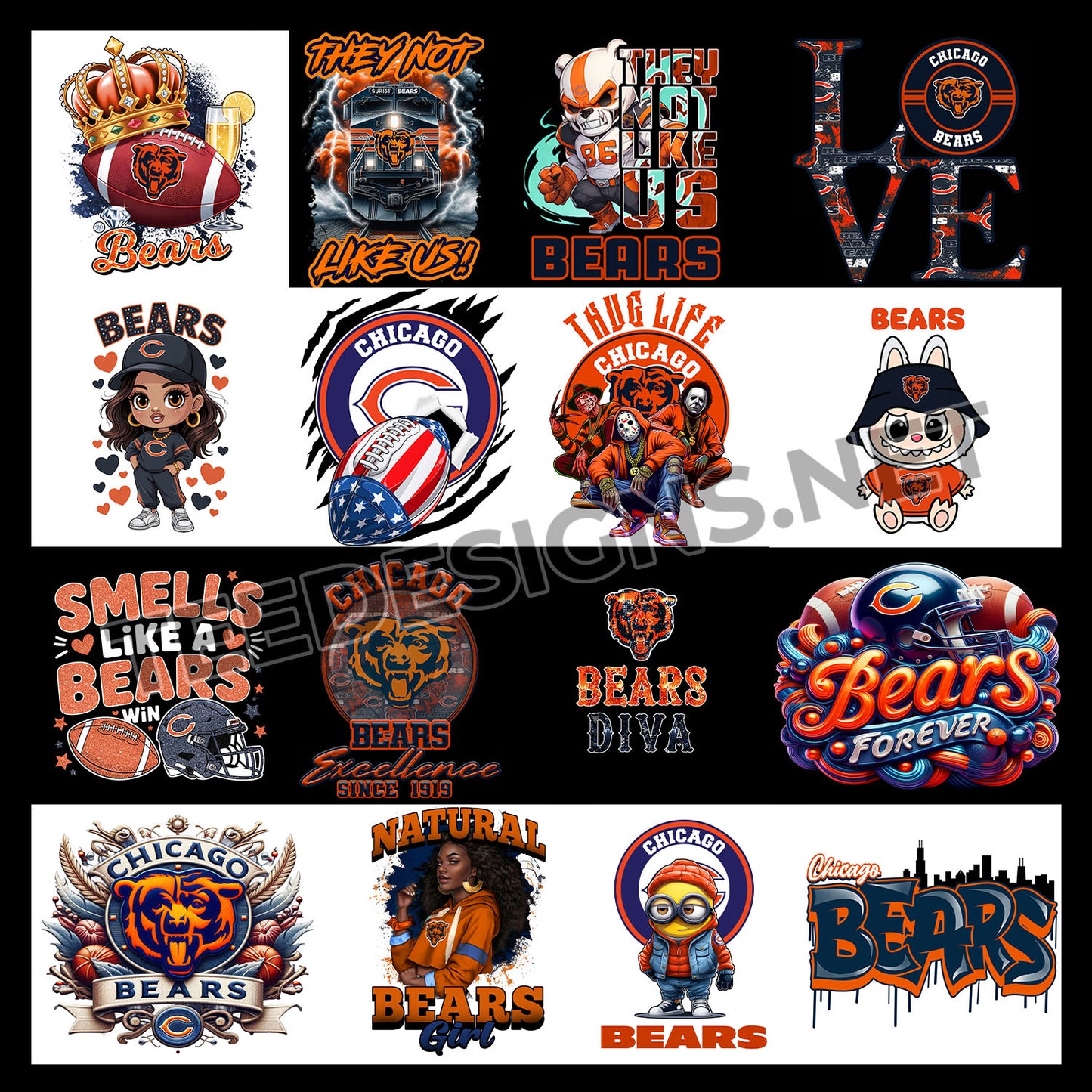 16 Chicago Bears Designs PNG
