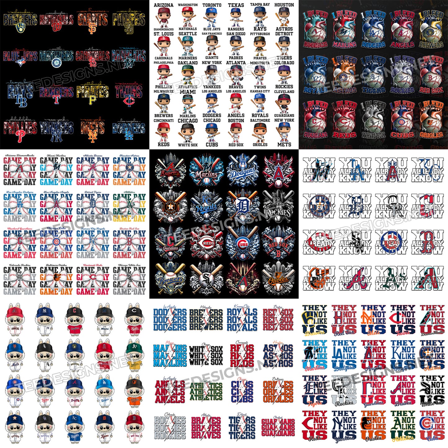 18 MLB Mega Bundle Designs
