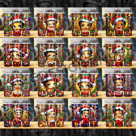 20 Christmas Betty Boop Tumbler Designs