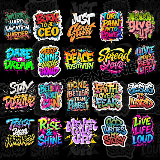 20 Motivation Quotes Designs PNG