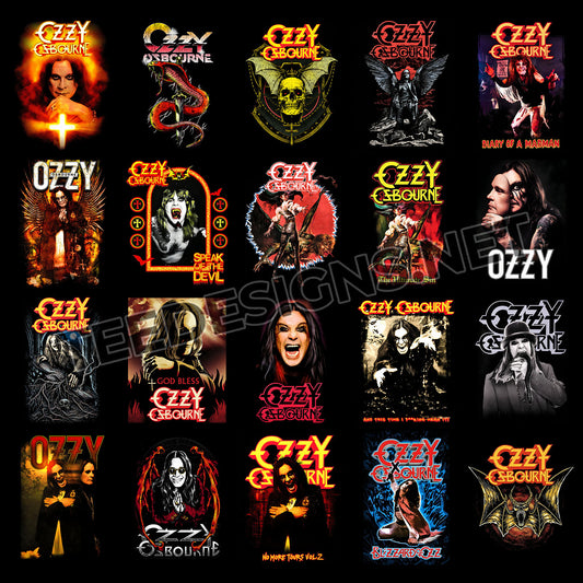 20 Ozzy Osbourne Halftone Designs PNG