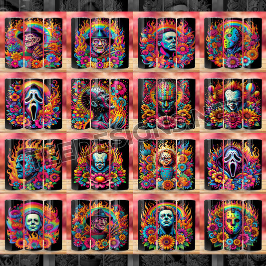 25 Colorful Slasher Tumbler Designs