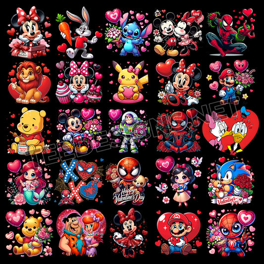 25 Cute Cartoon Valentine's Day Designs PNG