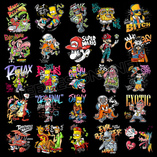 25 Exclusive Cartoon Designs PNG