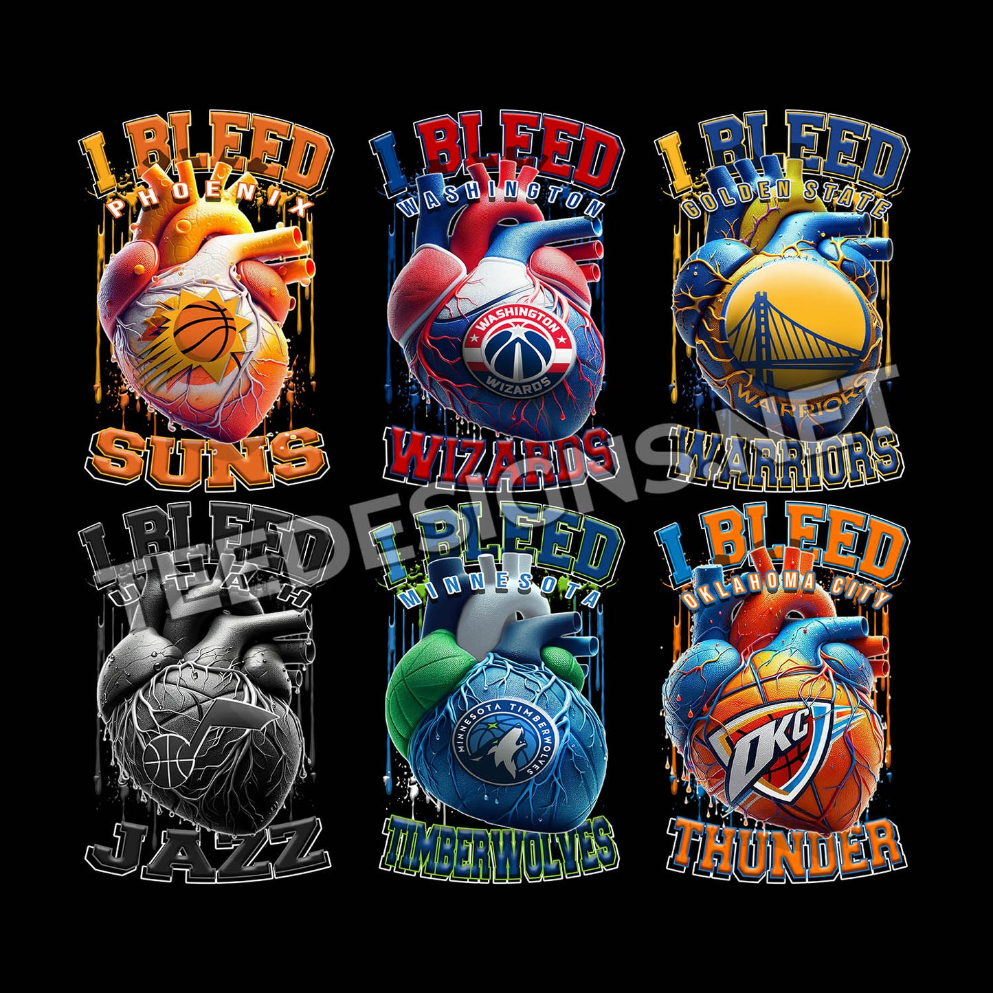 30 I Bleed NBA Designs PNG