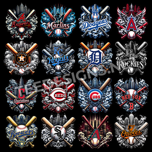 30 MLB Smoke Designs PNG