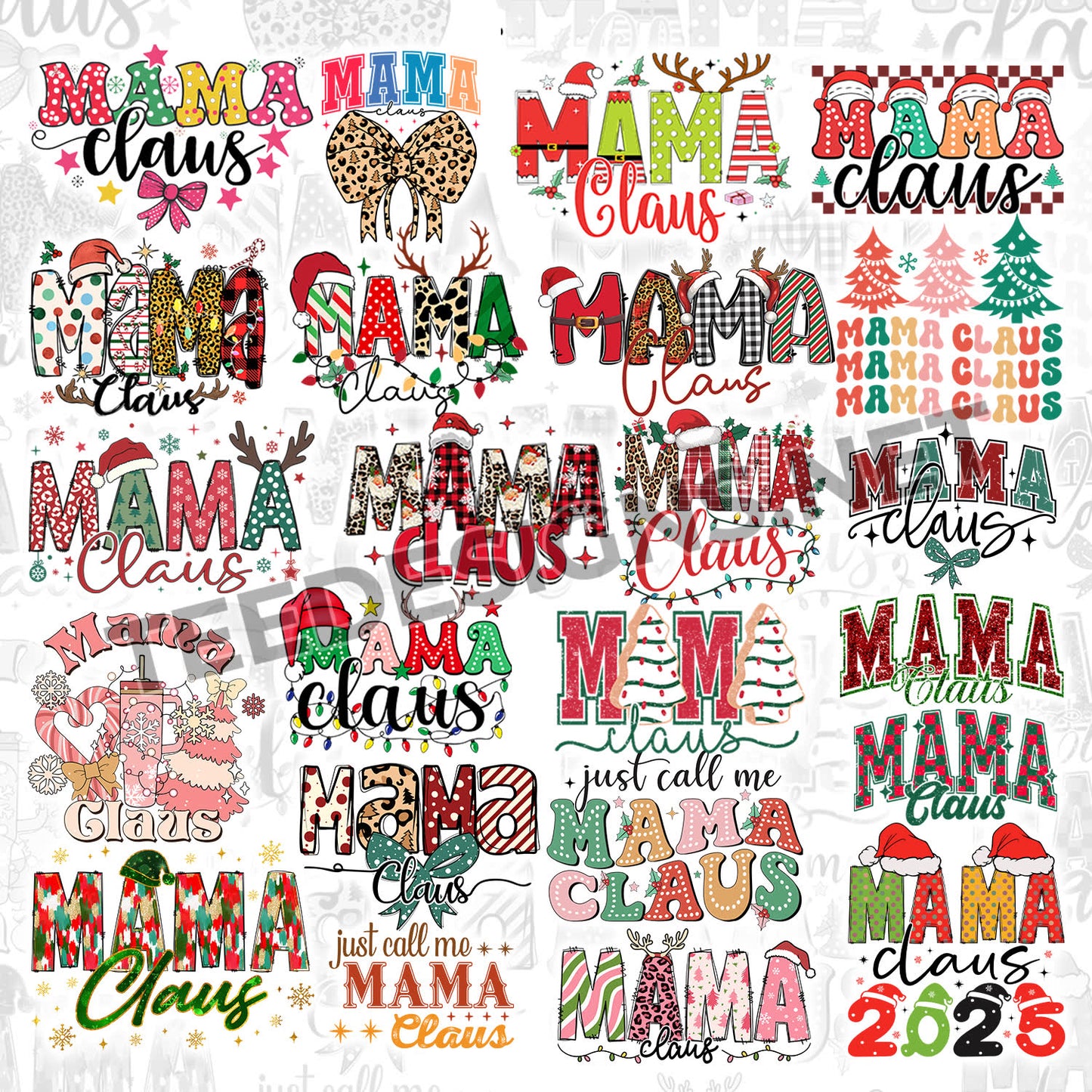 30 Mama Claus Designs PNG