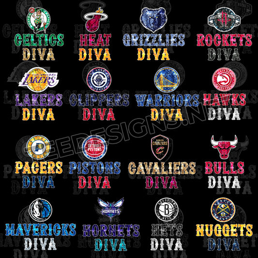 30 NBA Glitter Diva Designs PNG