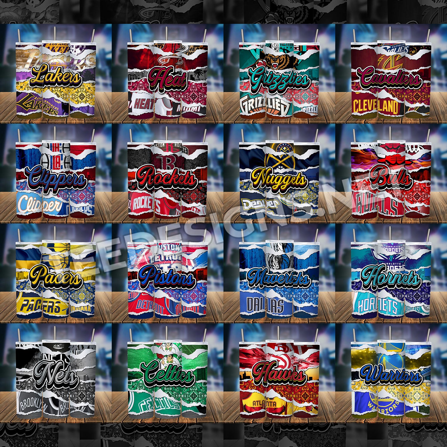 30 NBA Ripped Paper Tumbler Designs – Tee Designs