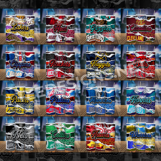 30 NBA Ripped Paper Tumbler Designs