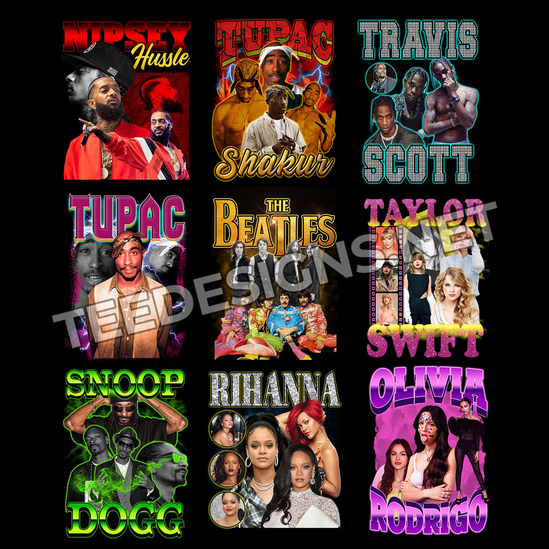 30 Rapper & Singer Designs PNG – Tee Designs