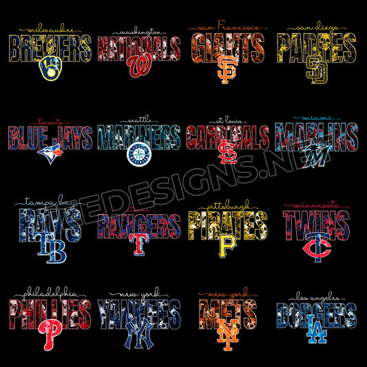 30 Skull Theme MLB Designs PNG