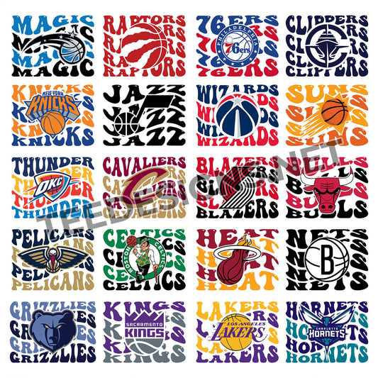 30 Wavy NBA Designs PNG + Ai