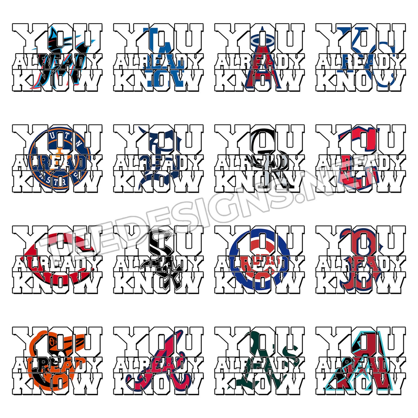 30 You Already Know MLB Designs PNG