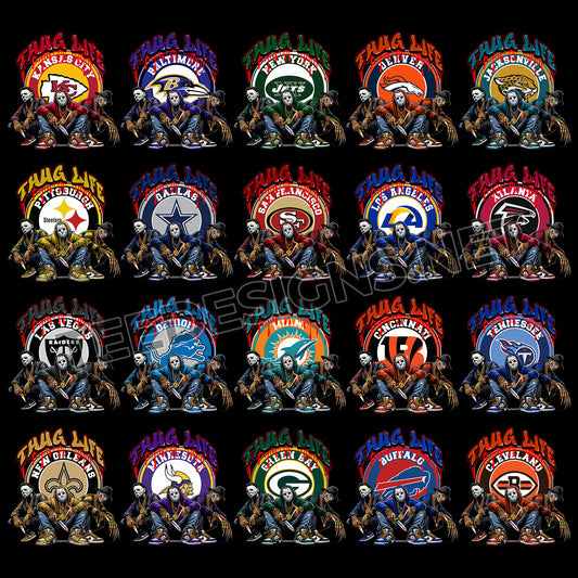 32 Exclusive Thug Life NFL Designs PNG