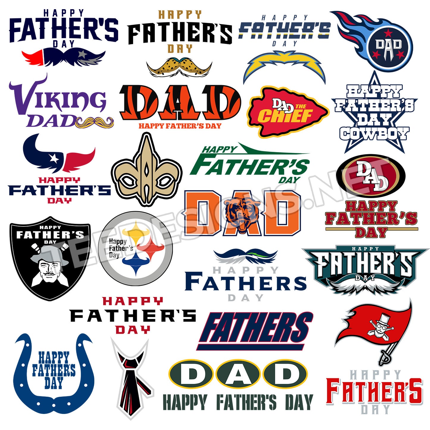 32 Father's Day NFL Designs PNG
