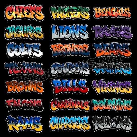 32 Graffiti With Logo NFL Designs PNG