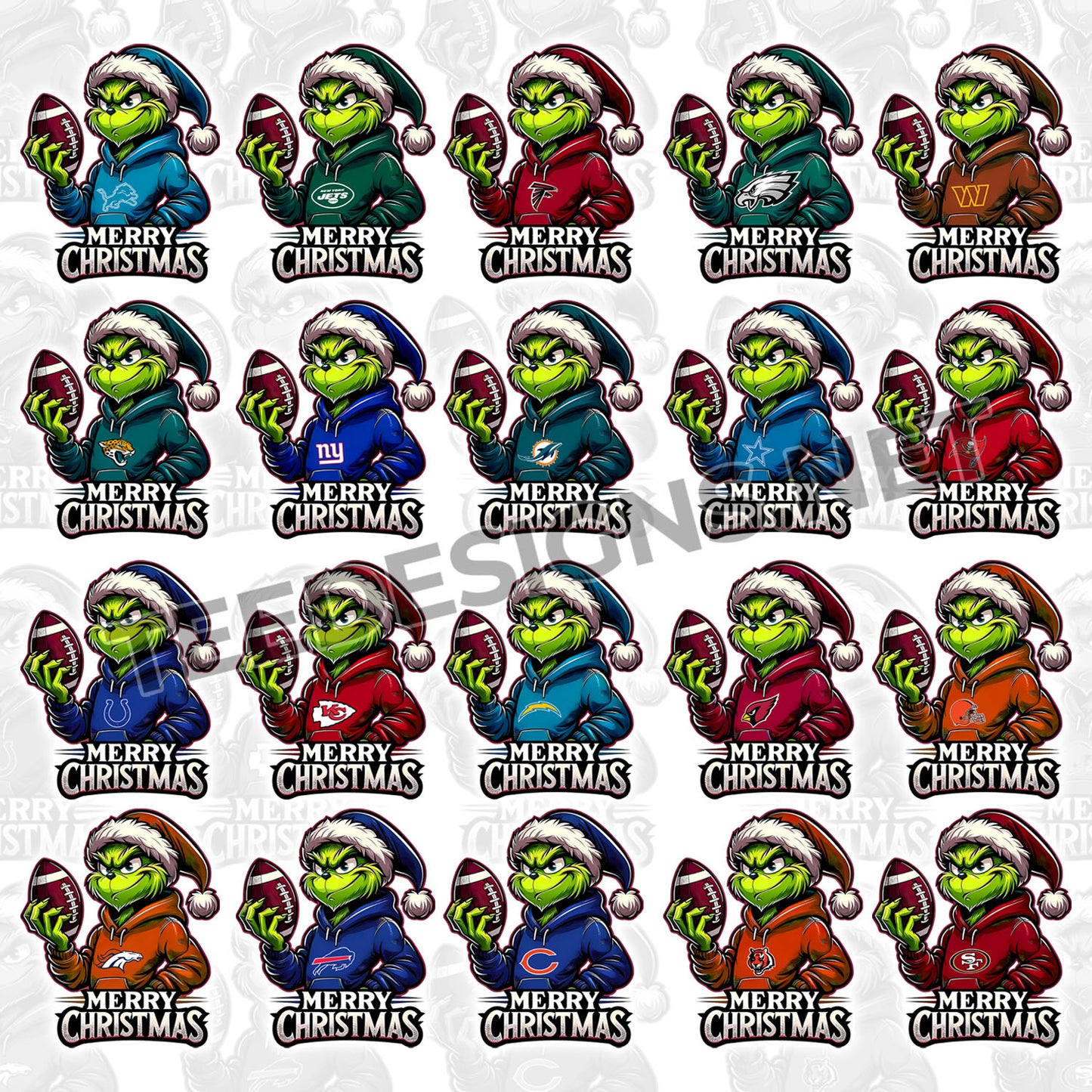 32 Grinch NFL Designs PNG