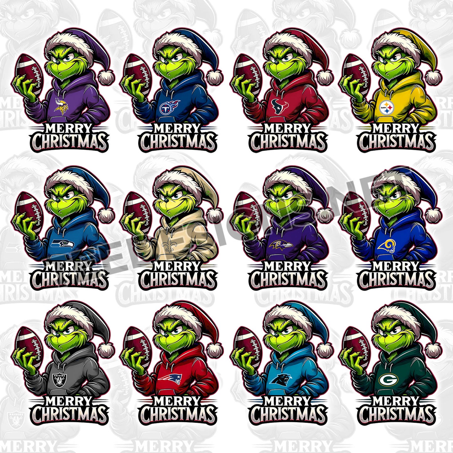 32 Grinch NFL Designs PNG