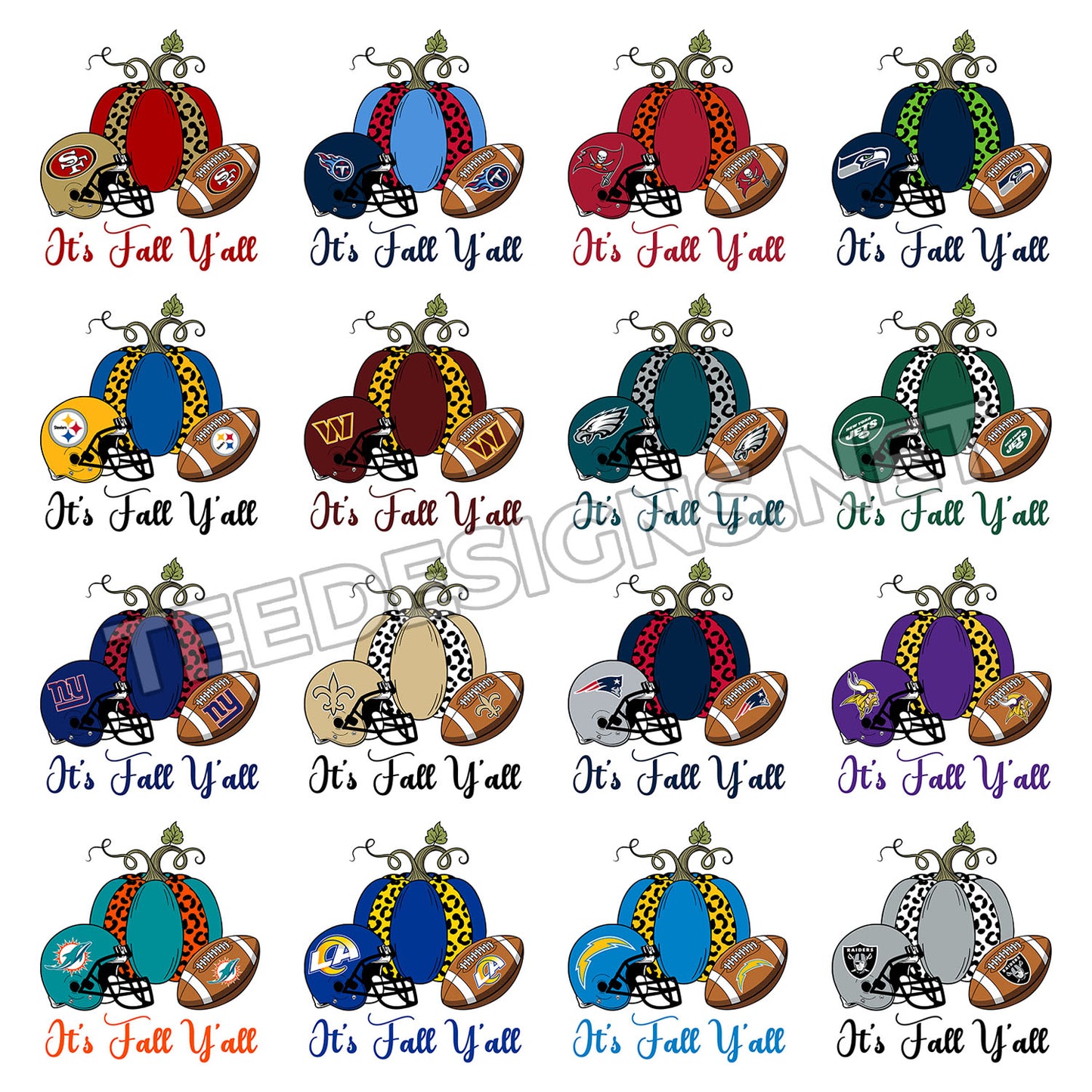 32 It's Fall Y'all NFL Designs PNG