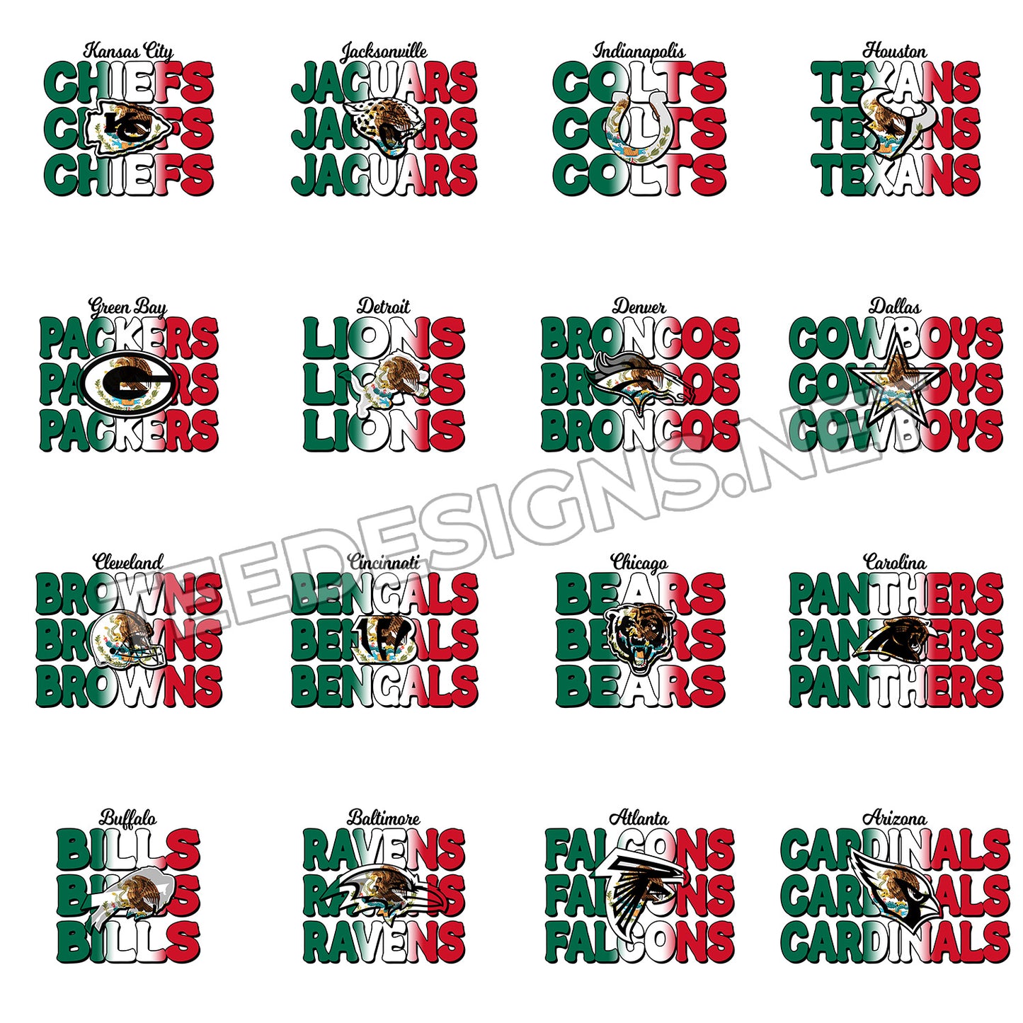 32 Mexican Heritage NFL Designs PNG